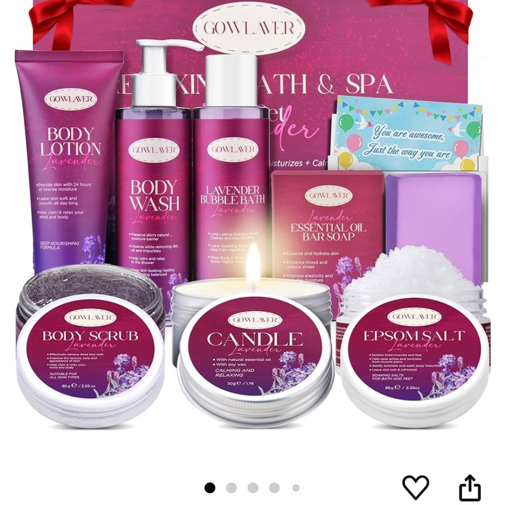 Lavender Bath & Spa Gift Set - Purple